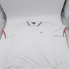 TIGER WOLF MEN'S THREE BUTTON POLO - SIZE: MEN M - WHITE/BLACK/RED TIGER WOLF MEN'S THREE BUTTON POLO - SIZE: MEN M - WHITE/BLACK/RED