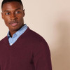 AMAZON ESSENTIALS MEN'S V-NECK PULLOVER SWEATER - SIZE: MEN M - BURGUNDY New AMAZON ESSENTIALS MEN'S V-NECK PULLOVER SWEATER - SIZE: MEN M - BURGUNDY New