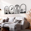 Glamativity 4 Pack Black Metal Wall Art, 3D Textured (MD007-1 SHO-Black Boho) Glamativity 4 Pack Black Metal Wall Art, 3D Textured (MD007-1 SHO-Black Boho)