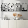 Glamativity 4 Pack Black Metal Wall Art, 3D Textured (MD007-1 SHO-Black Boho) Glamativity 4 Pack Black Metal Wall Art, 3D Textured (MD007-1 SHO-Black Boho)