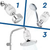 YATITUS Shower Filter Head for Hard Water Filtered - White/Chrome