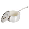BLOOMHOUSE 3-QT TRIPLY SAUCE PAN W/NON-STICK INTERIOR - LINEN WHITE New