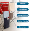 HONEY-CAN-DO COLLAPSIBLE LAUNDRY & TOWEL RACK, STURDY, STEEL - WHITE/ SILVER New HONEY-CAN-DO COLLAPSIBLE LAUNDRY & TOWEL RACK, STURDY, STEEL - WHITE/ SILVER New