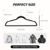 SIMPLE DELUXE VELVET HANGERS WITH SHOULDER NOTCHES SPACE SAVING -BLACK New SIMPLE DELUXE VELVET HANGERS WITH SHOULDER NOTCHES SPACE SAVING -BLACK New