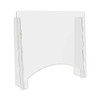 DEFLECTO COUNTER TOP BARRIER PASS THRU, 27" X 6" X 23.75" 2 PKS ACRYLIC, CLEAR New DEFLECTO COUNTER TOP BARRIER PASS THRU, 27" X 6" X 23.75" 2 PKS ACRYLIC, CLEAR New