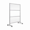 MasterVision Protector Mobile Glass Panel Divider 49 x 22 x 69 Clear/Aluminum New MasterVision Protector Mobile Glass Panel Divider 49 x 22 x 69 Clear/Aluminum New