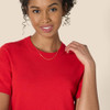 AMAZON ESSENTIALS WOMEN'S REGULAR-FIT SHORT SLEEVE PULLOVER - SIZE M - RED New AMAZON ESSENTIALS WOMEN'S REGULAR-FIT SHORT SLEEVE PULLOVER - SIZE M - RED New