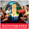 Spin Master Games Happy Hour Tower Giant Jumbling Wooden Blocks 6069713 - Wood Spin Master Games Happy Hour Tower Giant Jumbling Wooden Blocks 6069713 - Wood