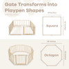 Comfy Cubs Baby Gate Playpen - 57 x 57 x 25 in, Extends Up to 228” - Pine Wood Comfy Cubs Baby Gate Playpen - 57 x 57 x 25 in, Extends Up to 228” - Pine Wood