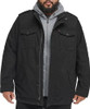 LEVI'S MEN'S COTTON HOODED MILITARY JACKET REGULAR & BIG & TALL MEN LT - BLACK New LEVI'S MEN'S COTTON HOODED MILITARY JACKET REGULAR & BIG & TALL MEN LT - BLACK New
