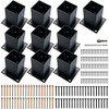 LADECH 4X4 WOOD FENCE POST ANCHOR BASE 2MM THICK STEEL AND BLACK POWDER COATED LADECH 4X4 WOOD FENCE POST ANCHOR BASE 2MM THICK STEEL AND BLACK POWDER COATED