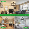 BrightHome Farmhouse Rustic Light Fixture Ceiling Mount - Black BrightHome Farmhouse Rustic Light Fixture Ceiling Mount - Black