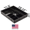 OFFICEMATE DEEP DRAWER ORGANIZER TRAY, 8 COMPARTMENTS, 2 1/4H X 15 1/8W - BLACK OFFICEMATE DEEP DRAWER ORGANIZER TRAY, 8 COMPARTMENTS, 2 1/4H X 15 1/8W - BLACK