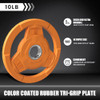 ‎FAGUS H FAGUS H COLOR CODED OLYMPIC GRIP PLATE, 10LBS PAIR - ORANGE