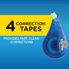 BIC WITE-OUT EZ CORRECT CORRECTION TAPE, 39.3 FT TAPE, PACK OF 4 MULTICOLOR New BIC WITE-OUT EZ CORRECT CORRECTION TAPE, 39.3 FT TAPE, PACK OF 4 MULTICOLOR New