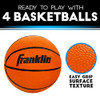 Franklin Sports Indoor Double Basketball Hoop Game - 4 Basketballs - TEAL