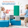 ECR4Kids SoftZone Toddler Foam Building Blocks Foam Playset 7-Piece Set