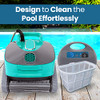 SERENELIFE AUTOMATIC ROBOT POOL CLEANING ROBOT THREE MOTORS A3284 - TURQUOISE
