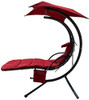 BalanceFrom Hanging Curved Chaise Lounge Chair Swing with Cushion, Pillow