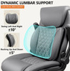KERDOM - ERGONOMIC PU LEATHER OFFICE CHAIR - GRAY
