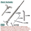 DECK MAN T316-STAINLESS STEEL ADJUSTABLE ANGLE 1/8" CABLE RAILING KIT/HARDWARE New DECK MAN T316-STAINLESS STEEL ADJUSTABLE ANGLE 1/8" CABLE RAILING KIT/HARDWARE New