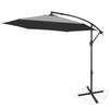 FRUITEAM 10FT PATIO OFFSET CANTILEVER UMBRELLA CRANK - GRAY FRUITEAM 10FT PATIO OFFSET CANTILEVER UMBRELLA CRANK - GRAY