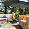 FRUITEAM 10FT PATIO OFFSET CANTILEVER UMBRELLA CRANK - GRAY FRUITEAM 10FT PATIO OFFSET CANTILEVER UMBRELLA CRANK - GRAY