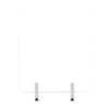 MASTERVISION PROTECTOR SERIES FRAMELESS GLASS DESKTOP DIVIDER - CLEAR/ALUMINUM New MASTERVISION PROTECTOR SERIES FRAMELESS GLASS DESKTOP DIVIDER - CLEAR/ALUMINUM New