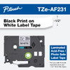 BROTHER GENUINE P-TOUCH TAPE 1/2" ACID-FREE ADHESIVE LAMINATED TZEAF231 - 2 Pack New BROTHER GENUINE P-TOUCH TAPE 1/2" ACID-FREE ADHESIVE LAMINATED TZEAF231 - 2 Pack New