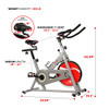 SUNNY HEALTH & FITNESS SF-B1001S CHAIN DRIVE INDOOR CYCLING TRAINER EXERCISE