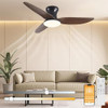 ANKBOY SMART CEILING FAN LIGHTS REMOTE 39" BEDROOM CEILING FAN - BLACK/BROWN