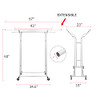 FISHAT HEAVY DUTY DOUBLE ROD CLOTHES RACK - WHITE FISHAT HEAVY DUTY DOUBLE ROD CLOTHES RACK - WHITE