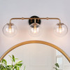 CLASSY LEAVES BLACK GOLD BATHROOM LIGHT FIXTURES - BLACK AND GOLD CLASSY LEAVES BLACK GOLD BATHROOM LIGHT FIXTURES - BLACK AND GOLD