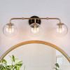 CLASSY LEAVES BLACK GOLD BATHROOM LIGHT FIXTURES - BLACK AND GOLD CLASSY LEAVES BLACK GOLD BATHROOM LIGHT FIXTURES - BLACK AND GOLD