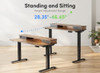 FEZIBO 48'' x 24'' Height Adjustable Electric Standing Desk with Double Drawer FEZIBO 48'' x 24'' Height Adjustable Electric Standing Desk with Double Drawer