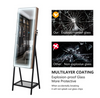 N/A JEWELRY ARMOIRE MIRROR FREE STANDING WITH LED LIGHT - NATURAL WOOD