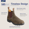 BLUNDSTONE CLASSIC CHELSEA BOOTS UNISEX SIZE MEN 7.5 WOMEN 9.5 RUSTIC BROWN