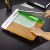 WESTCOTT 12" CARBOTITANIUM WOOD BASE GUILLOTINE PAPER CUTTER - GREEN/WHITE WESTCOTT 12" CARBOTITANIUM WOOD BASE GUILLOTINE PAPER CUTTER - GREEN/WHITE