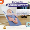 ComfyBumpy Bouncer Seat - Safe, Portable Bouncy Seat for Newborn Babies - Blue ComfyBumpy Bouncer Seat - Safe, Portable Bouncy Seat for Newborn Babies - Blue