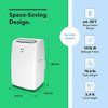 VREMI 10,000 BTU PORTABLE AIR CONDITIONER WITH HORIZONTAL DESIGN - WHITE VREMI 10,000 BTU PORTABLE AIR CONDITIONER WITH HORIZONTAL DESIGN - WHITE