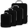 PANDA JOYS 4 Set Compression Packing Cubes Travel - Travel Accessories Black PANDA JOYS 4 Set Compression Packing Cubes Travel - Travel Accessories Black