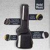 HOLA! MUSIC ELECTRIC GUITAR GIG BAG, DELUXE SERIES 15MM PADDING - BLACK WHITE HOLA! MUSIC ELECTRIC GUITAR GIG BAG, DELUXE SERIES 15MM PADDING - BLACK WHITE