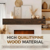 YLYHSST 60" Rustic Wood Mantel Bracket - Brown - HOLLOW