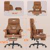 ELABEST C39 CROSS LEGGED OFFICE CHAIR ERGONOMIC RECLINER BIG AND TALL - BROWN ELABEST C39 CROSS LEGGED OFFICE CHAIR ERGONOMIC RECLINER BIG AND TALL - BROWN