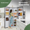HAMILTON BEACH 15.6 CU. FT. SIDE BY SIDE STAINLESS REFRIGERATOR FREESTANDING New HAMILTON BEACH 15.6 CU. FT. SIDE BY SIDE STAINLESS REFRIGERATOR FREESTANDING New