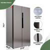 HAMILTON BEACH 15.6 CU. FT. SIDE BY SIDE STAINLESS REFRIGERATOR FREESTANDING New HAMILTON BEACH 15.6 CU. FT. SIDE BY SIDE STAINLESS REFRIGERATOR FREESTANDING New