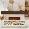 YLYHSST FIREPLACE MANTEL HANDMADE 6'' THICK WALL, 72" RUSTIC WOOD SHELF - HOLLOW YLYHSST FIREPLACE MANTEL HANDMADE 6'' THICK WALL, 72" RUSTIC WOOD SHELF - HOLLOW