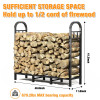GREENER 4FT FIREWOOD RACK OUTDOOR - BLACK GREENER 4FT FIREWOOD RACK OUTDOOR - BLACK