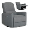 Evolur Belmont Nursery Glider Chair with Massager in Cosmic Grey