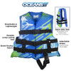 AQUA LEISURE US COAST GUARD APPROVED KIDS' LIFE JACKET VEST - BLUE New AQUA LEISURE US COAST GUARD APPROVED KIDS' LIFE JACKET VEST - BLUE New